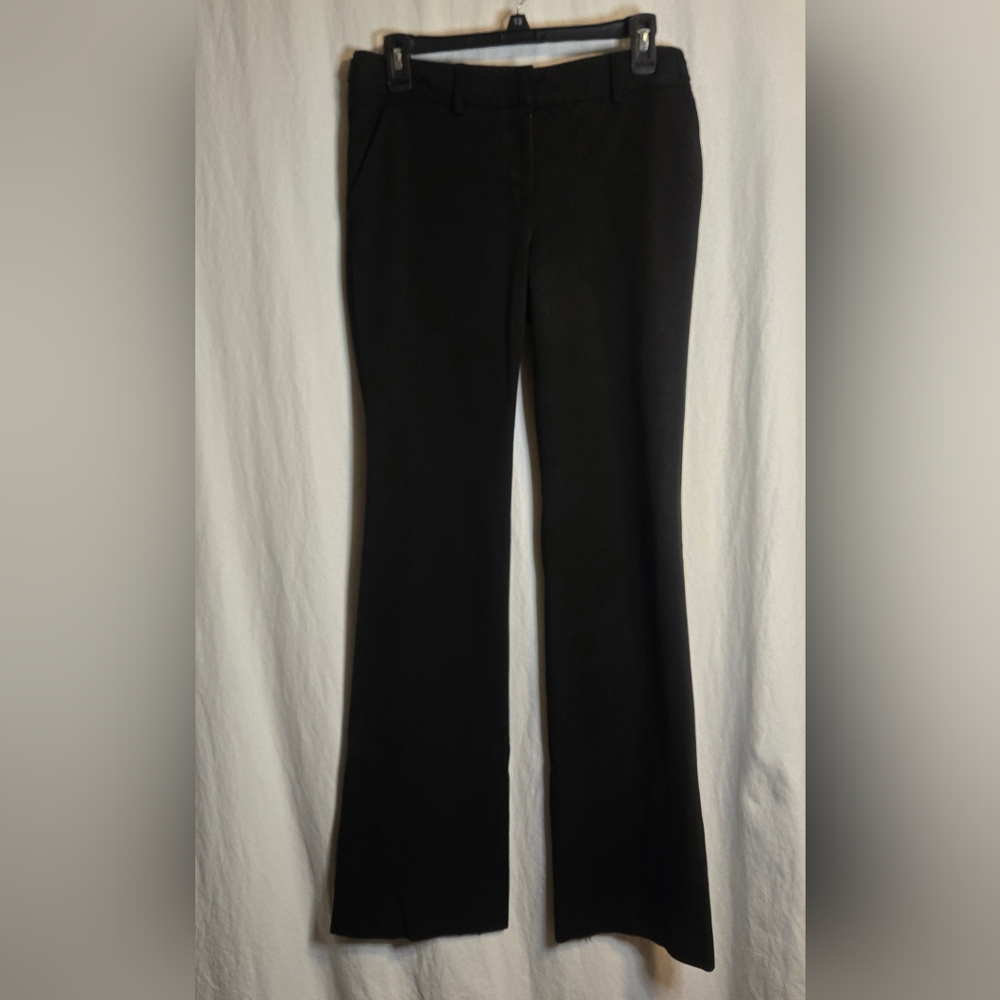 Express Columnist Black Flare Wide Leg Dress Pants Size 4L
